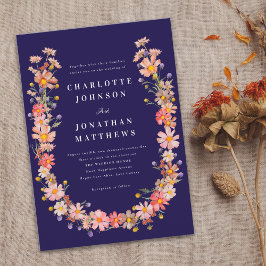 ボホワイルドフラワー秋の結婚式 招待状