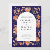 ボホワイルドフラワー秋の結婚式 招待状 (正面)