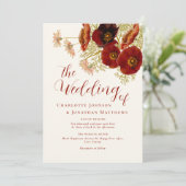 ボホワイルドフラワー秋ウェディング 招待状 (スタンド正面)