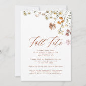 ボホワイルドフラワー秋フェートお祝い 招待状 (正面)