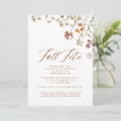 ボホワイルドフラワー秋フェートお祝い 招待状 (スタンド正面)