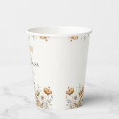 ボホワイルドフラワー秋ベビーシャワー紙カップ 紙コップ (左)