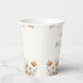 ボホワイルドフラワー秋ベビーシャワー紙カップ 紙コップ (右)