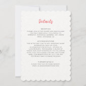 ボホワイルドフラワー秋リース結婚の葉 招待状 (裏面)