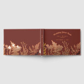 ボホワイルドフラワー秋秋の結婚式ホイル実在ー ゲストブック (全面)