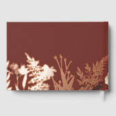 ボホワイルドフラワー秋秋の結婚式ホイル実在ー ゲストブック (裏面)