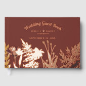 ボホワイルドフラワー秋秋の結婚式ホイル実在ー ゲストブック (正面)