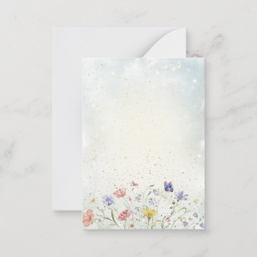 ボホワイルドフラワー素朴グリーンウェディング日を保存 ノートカード (裏面)