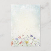 ボホワイルドフラワー素朴グリーン結婚ズ エンクロージャーカード (裏面)