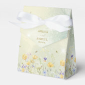 ボホワイルドフラワー素朴グリーン結婚ズ フェイバーボックス (正面サイド)