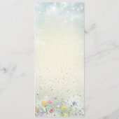 ボホワイルドフラワー素朴グリーン結婚ズ メニュー (裏面)