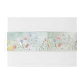 ボホワイルドフラワー素朴グリーン結婚ズ 招待状ベリーバンド (裏面例)