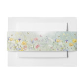 ボホワイルドフラワー素朴グリーン結婚ズ 招待状ベリーバンド (正面例)