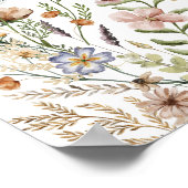 ボホワイルドフラワー素朴ズブライダルシャワーへようこそ ポスター (角)