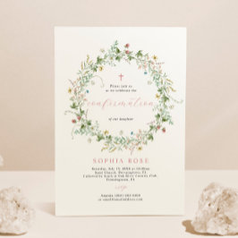 ボホワイルドフラワー素朴ズ確認招待状 招待状