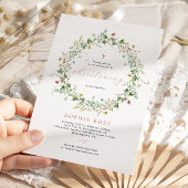 ボホワイルドフラワー素朴ズ《キリスト教》洗礼式や命名式招待状 招待状