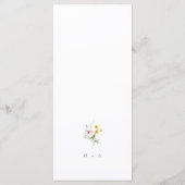 ボホワイルドフラワー素朴フォレストマウン結婚ズ メニュー (裏面)