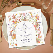 ボホワイルドフラワー素朴フローラ結婚アーチ スタンダードカクテルナプキン