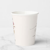 ボホワイルドフラワー結婚のエレガント秋ヴィンテージ 紙コップ (左)