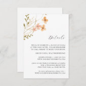 ボホワイルドフラワー結婚のエンクロージャカード エンクロージャーカード (正面/裏面)