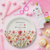 ボホワイルドフラワー結婚のテーブルデコール ペーパープレート (パーティー)