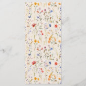 ボホワイルドフラワー結婚のメニューカード メニュー (裏面)