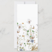 ボホワイルドフラワー結婚のメニュー (裏面)