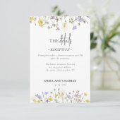 ボホワイルドフラワー結婚の宿泊QRコード エンクロージャーカード (スタンド正面)