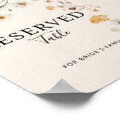 ボホワイルドフラワー結婚の看板 ポスター (角)