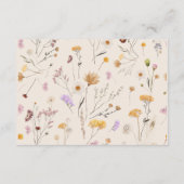 ボホワイルドフラワー結婚の詳細カード エンクロージャーカード (裏面)