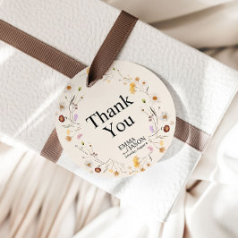 ボホワイルドフラワー結婚の贈り物ラベル フェイバータグ