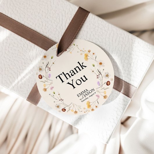 ボホワイルドフラワー結婚の贈り物ラベル フェイバータグ