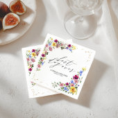 ボホワイルドフラワー結婚ズのナプキン スタンダードカクテルナプキン