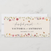 ボホワイルドフラワー結婚ズのヘッドテーブルサイン (正面)