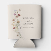 ボホワイルドフラワー結婚ズクーラーボックス 缶クーラー (裏面)