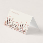 ボホワイルドフラワー結婚ズサンキューカード (正面)