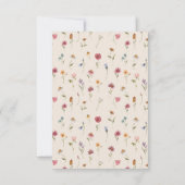 ボホワイルドフラワー結婚ズサンキューカード サンキューカード (裏面)