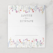 ボホワイルドフラワー結婚ズ座席表 プレイスカード (外部開封)