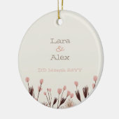 ボホワイルドフラワー結婚ズ記念日オーナメント セラミックオーナメント (左)