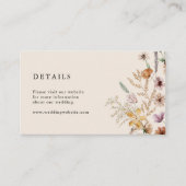 ボホワイルドフラワー結婚ズ エンクロージャーカード (正面)