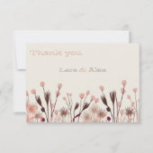 ボホワイルドフラワー結婚ズ サンキューカード (正面)