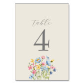 ボホワイルドフラワー結婚ズ テーブルナンバー (正面)