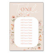 ボホワイルドフラワー結婚ズ テーブルナンバー (正面)