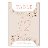 ボホワイルドフラワー結婚ズ テーブルナンバー (裏面)