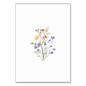 ボホワイルドフラワー結婚ズ テーブルナンバー (裏面)