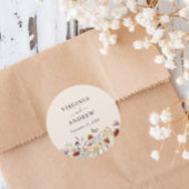 ボホワイルドフラワー結婚ズ ラウンドシール