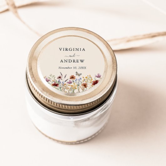 ボホワイルドフラワー結婚ズ ラウンドシール