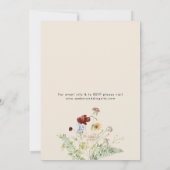 ボホワイルドフラワー結婚ズ 招待状 (裏面)