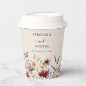 ボホワイルドフラワー結婚ズ 紙コップ (正面)