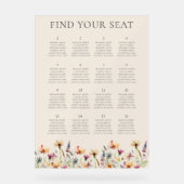 ボホワイルドフラワー結婚フローラの座席表 アクリルサイン (正面)